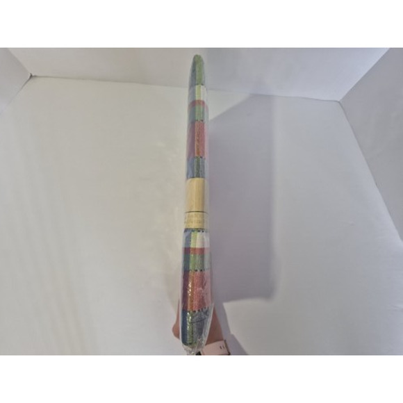 New World Market Plaid Red Green Blue Table Cloth 54 Inch Square - Picture 3 of 3